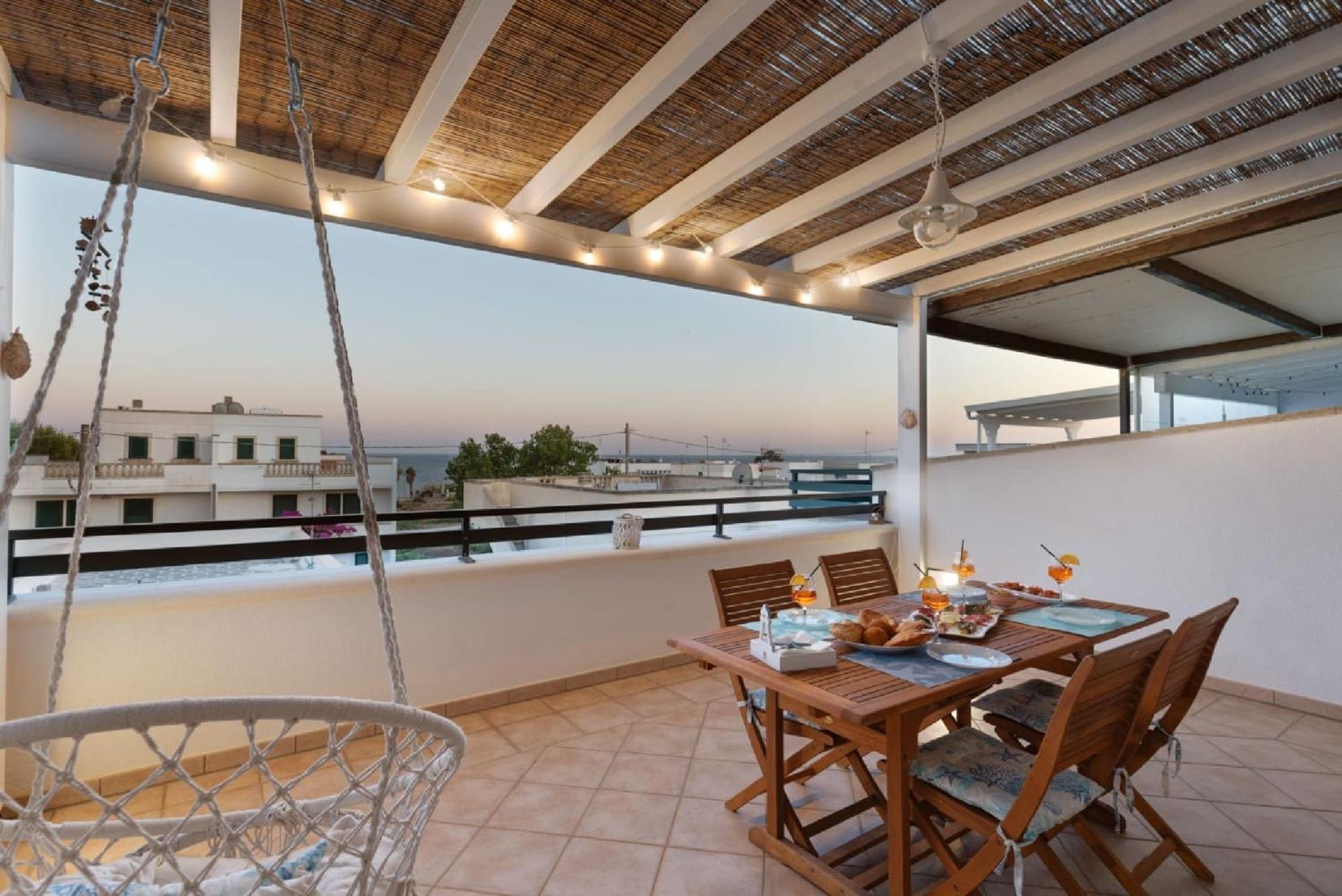 Casa Vacanze Orlando - Con Veranda Vista Mare a 200M dal Mare Santa Maria di Leuca Esterno foto