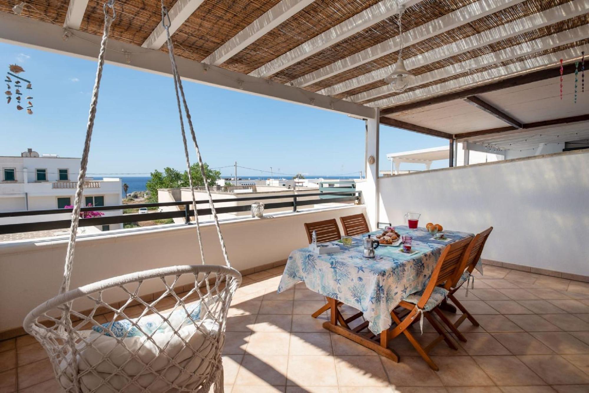 Casa Vacanze Orlando - Con Veranda Vista Mare a 200M dal Mare Santa Maria di Leuca Esterno foto
